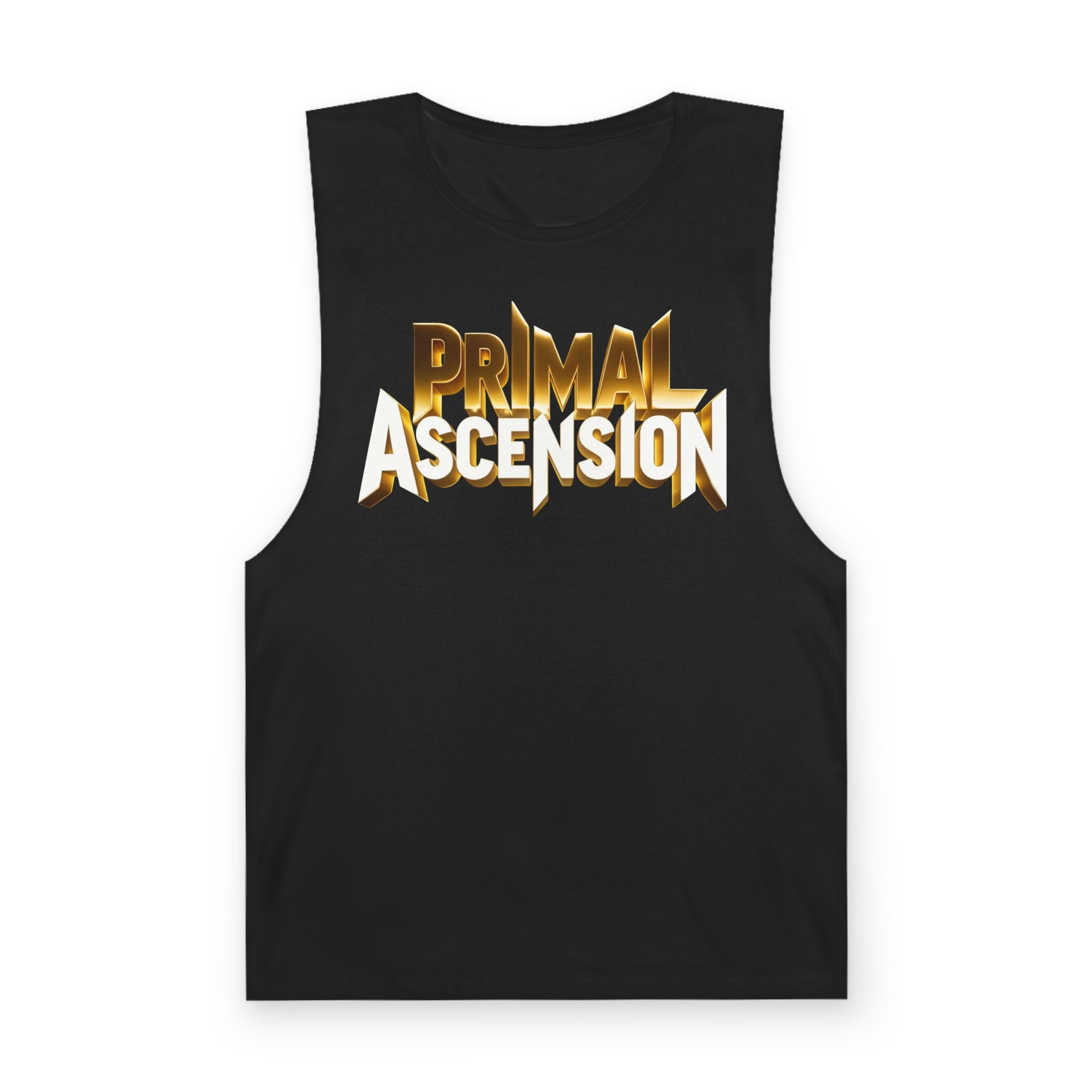 Primal Ascension Tank Top — Retro Metallic Logo Muscle Tee